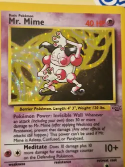 Mr. Mime Holo 6/64 - Jungle Set Unlimited - Rare Vintage - WOTC Pokemon Card NM - Image 2