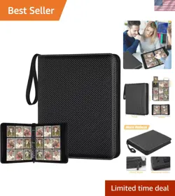 9 Pocket PU Leather Trading Card Binder - Dust & Waterproof - School Essential - Image 1
