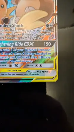 Raichu & Alolan Raichu GX 54/236 Sm-Unified Minds Holo - NM - Pokemon Card - Image 3
