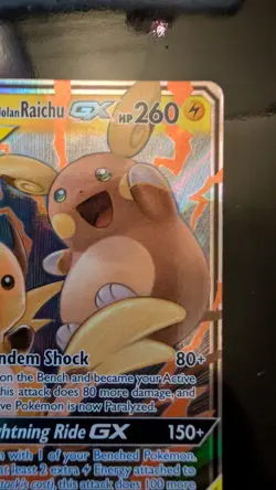 Raichu & Alolan Raichu GX 54/236 Sm-Unified Minds Holo - NM - Pokemon Card - Image 5