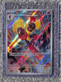 Pokemon Armarouge 086/084 Illustration Rare Pitch Black ME05 IR Fire NM - Image 3