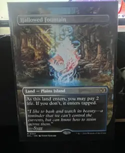 Hallowed Fountain 0347 Borderless Rare Land MTG Lorwyn Eclipsed - Image 1