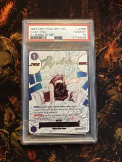 ONE PIECE GEAR TWO 2025 OP11-A FIST OF DIVINE SPEED #080 ALTERNATE ART PSA 10 - Image 1