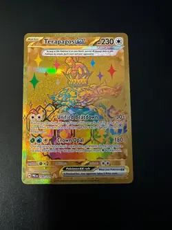 Pokemon Terapagos EX Full Art Hyper Rare Holo Sv: Prismatic Evolutions 180/131 - Image 1