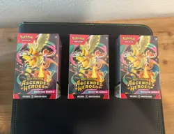 Pokemon TCG Mega Evolution Ascended Heroes Lot of 3 Sealed Booster Bundles - Image 1