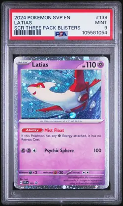 PSA 9 Latias 139 Black Star Promo Stellar Crown Graded Pokemon Card - Image 2