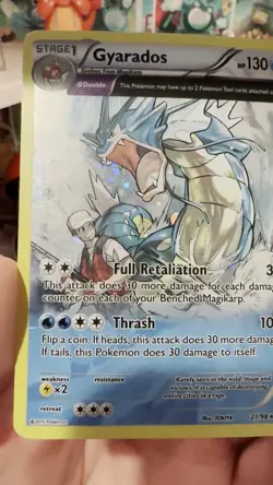 Pokemon XY Gyarados Cosmos Holo 21/98 Ancient Origins❗ DOUBLE SWIRL🌀🌀Rare‼ - Image 2