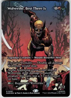 Wolverine Best There Is Borderless Foil 97 Marvel Super Heroes MTG - Image 1