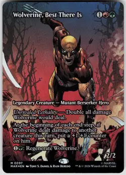 Wolverine Best There Is Borderless Foil 97 Marvel Super Heroes MTG - Image 1
