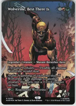 Wolverine Best There Is Borderless Foil 97 Marvel Super Heroes MTG - Image 1