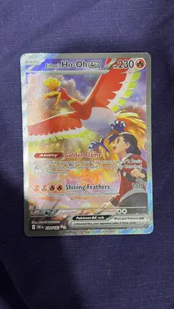 Ethan's Ho-Oh EX 230/182 Destined Rivals SIR Pokemon Card Ethans Ho-oh NM+ - Image 1
