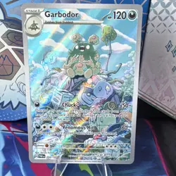 Pokemon TCG Garbodor 204/182 SV04 Paradox Rift Illustration Rare Full Art Holo - Image 1