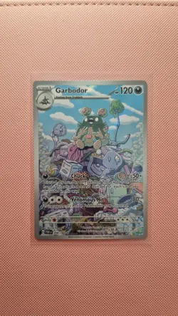 Pokemon TCG Garbodor 204/182 Paradox Rift Illustration Rare Full Art Holo - Image 1