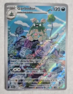 Pokemon TCG Garbodor Paradox Rift Card 204/182 (Illustration Rare) Near Mint - Image 1