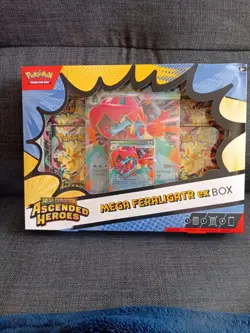 Pokemon Mega Evolution Ascended Heroes Mega Feraligatr EX Box Brand New & Sealed - Image 1