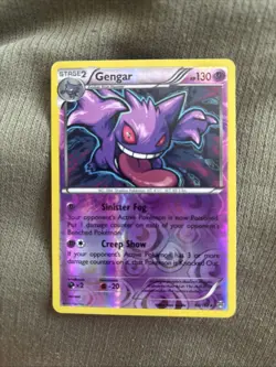 Pokemon Gengar Reverse Holo TCG Card 60/162 2015 Rare Pokemon TCG - Image 1