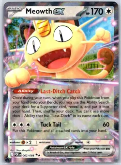 Meowth ex 062/088 Double Rare Perfect Order Pokemon Holo Near Mint - Image 1