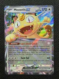 Pokemon Meowth ex Full Art Holo Double Rare 062/088 Near Mint - Image 1