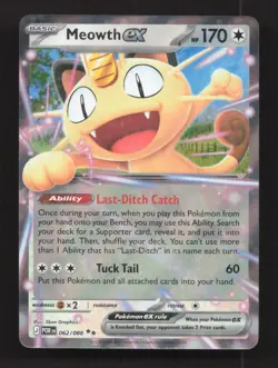 Meowth ex 062/088 Double Rare Perfect Order Pokemon Holo Near Mint - Image 1