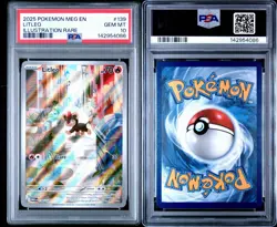 Litleo 139/132 PSA 10 IR Mega Evolution ILLUSTRATION RARE HOLO Pokemon English - Image 1
