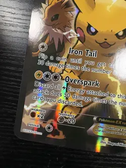 Pikachu EX XY124- Black Star Promo - Holo Full Art JUMBO - Pokemon Card TCG 2016 - Image 3