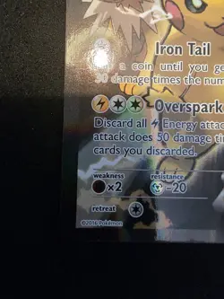 Pokemon Pikachu EX XY124 Black Star Promo 2016 Holo Card TCG | GREAT CONDITION - Image 5