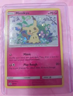Mimikyu SM163 HOLO SWIRL Black Star Promo LP Sun & Moon English Pokemon TCG - Image 1