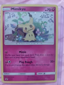Mimikyu SM163 HOLO SWIRL Black Star Promo LP Sun & Moon English Pokemon TCG - Image 3