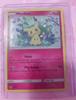 Mimikyu SM163 HOLO SWIRL Black Star Promo LP Sun & Moon English Pokemon TCG - Image 5