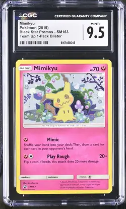 Pokemon Mimikyu SM163 Holo Black Star Promo Team Up Blister - CGC 9.5 - Image 1