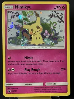 Mimikyu SM163 Holo Black Star Promo Sun Moon Pokemon LP Mew Tail HD Galaxy Swirl - Image 5