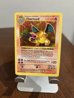 Pokemon TCG Charizard 4/102 Base Set Shadowless Holo Rare 1999 Vintage WOTC - Image 1
