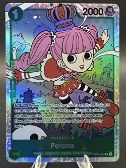 One Piece Legacy of the Master #OP12-034 Super Rare Foil TCG Perona - Image 1