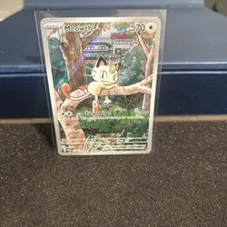 Meowth 106/094 Illustration Rare Me02: Phantasmal Flames Holo Pokemon TCG NM/M - Image 3
