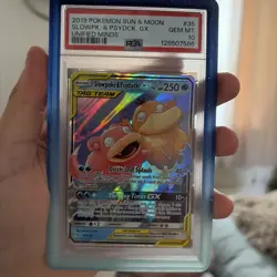 2019 POKEMON SUN & MOON UNIFIED MINDS #35 SLOWPOKE & PSYDUCK GX PSA 10 - Image 1
