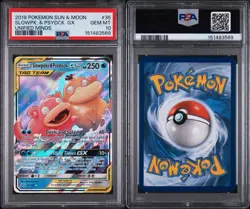 2019 POKEMON SUN & MOON UNIFIED MINDS #35 SLOWPOKE & PSYDUCK GX PSA 10 - Image 3