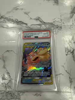 2019 POKEMON SUN & MOON UNIFIED MINDS #35 SLOWPOKE & PSYDUCK GX PSA 10 - Image 1