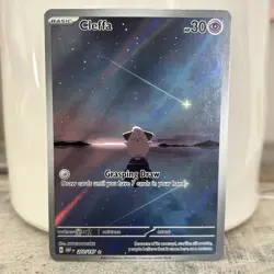 Pokemon Cleffa 202/197 SV03 Obsidian Flames Illustration Rare Full Art NM Holo - Image 1