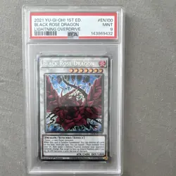 Konami Yu-Gi-Oh! Black Rose Dragon Starlight Rare LIOV-EN100 1st Ed PSA 9 - Image 1
