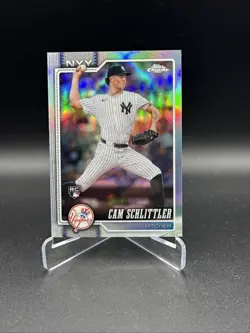 2026 Topps Chrome Cam Schlittler #262 Refractor Rookie Card New York - Image 1