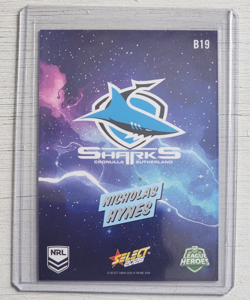 Nicholas Hynes Bang Cronulls Sharks 2026 Select NRL Card - Image 2