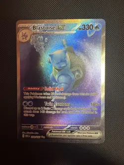 Pokemon TCG Blastoise Ex SIR 200/165 Mint Condition 151 English Scarlet Violet - Image 3