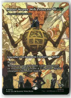 Master Weaver Web Protector Borderless Spiderman MTG Arasta Of The Endless Web - Image 1