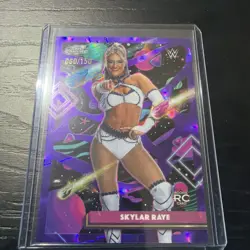 2026 Topps WWE Cosmic Chrome Purple SKYLAR RAYE #113 Card 060/150 - Image 4