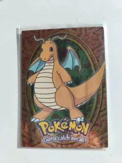 Dragonite Foil #149 E12 Topps Black Logo Pokemon First Movie Trading Card - MP - Image 1