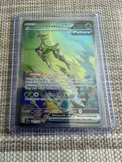 Pokemon TCG Iron Leaves ex 203/162 SV05 Temporal Forces SIR Full Art Holo - Image 3