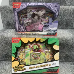 Pokemon TCG Mega Evolution Ascended Heroes Mega Meganium ex Box Promo Bundle - Image 1