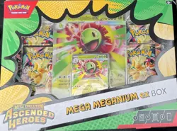 Pokemon TCG Mega Meganium ex Box - Mega Evolution Ascended Heroes Promo Holo - Image 1