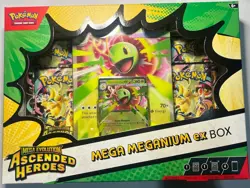 Pokemon TCG: Mega Evolution Ascended Heroes Mega Meganium Ex Promo Card Box - Image 1