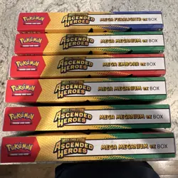 Pokemon TCG Mega Evolution Ascended Heroes ex Box Lot (6) Promo - Meganium - Image 1